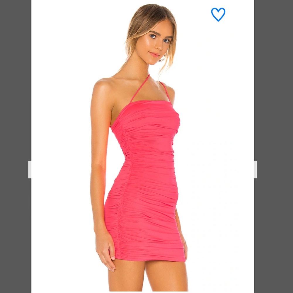 superdown Hot Pink Ruched One-Shoulder Mini Dress - Picture 15 of 15